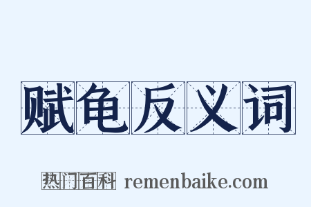 赋龟反义词是什么意思的图片